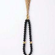 Chapelet noir de luxe – 33 perles